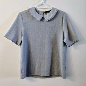 PaperDolls NWT Textured Collared Top